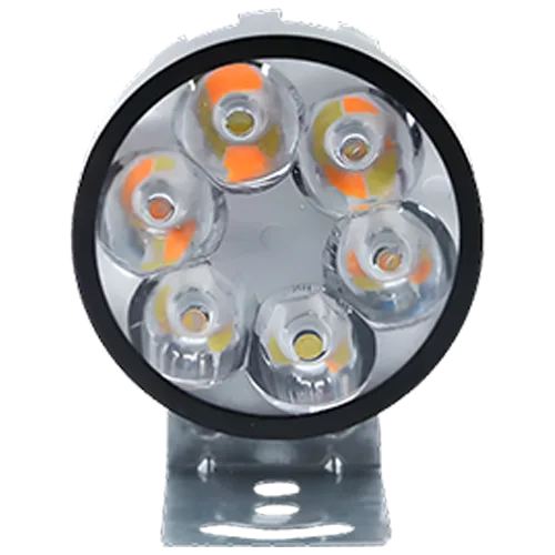 HEADLIGHT MOTO REDONDO BLACK 6LED 20W PZ