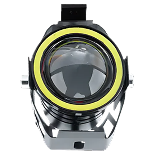 HEADLIGHT MOTO WHITE/RED DEMOND EYE 10W