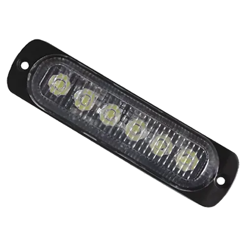 BARRA 4.4" ESTROBO 6 LEDS BLANCO 6W PAR