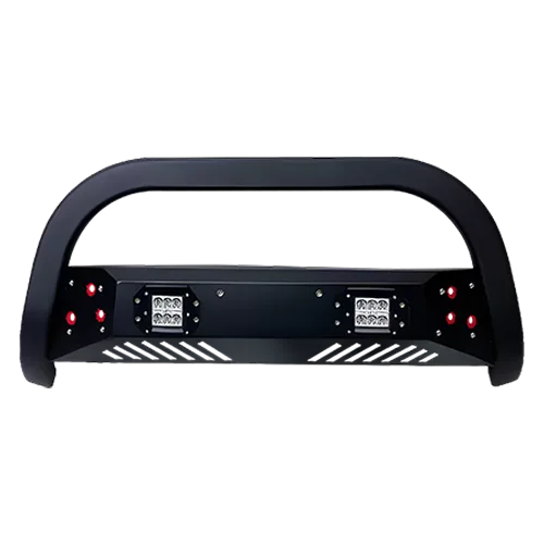 GRILLE GUARD NEGRO C/LUZ FRENO Y LED CUA