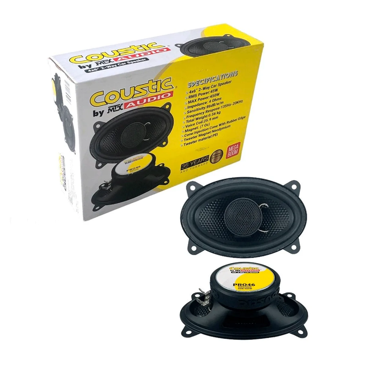 BOCINA COAXIAL DE 2 VIAS 4x6� 45/450W