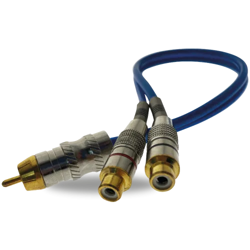 RCA "Y" CONECTOR DE METAL 2F-1M PZ