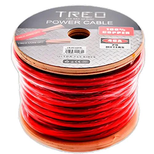 POWER CABLE CAL 4 20 MTS ROJO 100%COBRE