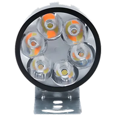 HEADLIGHT MOTO REDONDO BLACK 6LED 20W PZ