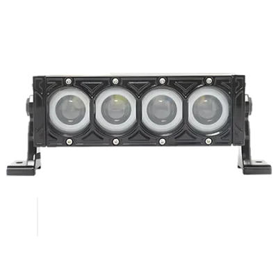 BARRA 4 LEDS LUPA ARO ANGEL AZUL 9" 40W