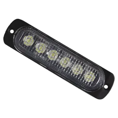 BARRA 4.4" ESTROBO 6 LEDS BLANCO 6W PAR
