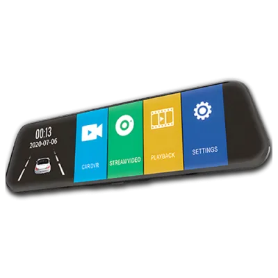 RETROVISOR DVR CAM FRONT+REV + BASE
