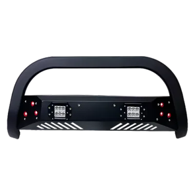 GRILLE GUARD NEGRO C/LUZ FRENO Y LED CUA