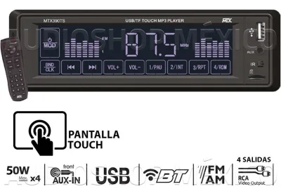 ESTEREO 1 DIN BT MP3 USB 50WX4 TOUCH SC