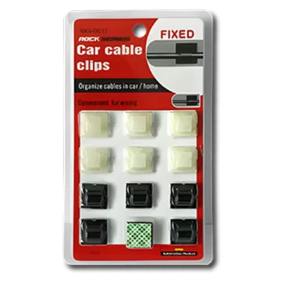 CLIP C/ ADHESIVO SUJETA CABLES 12 PZ