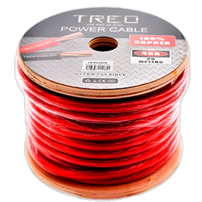 POWER CABLE CAL 4 20 MTS ROJO 100%COBRE