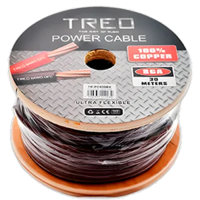 POWER CABLE CAL 8 30 MTS NEGRO 100%COBRE